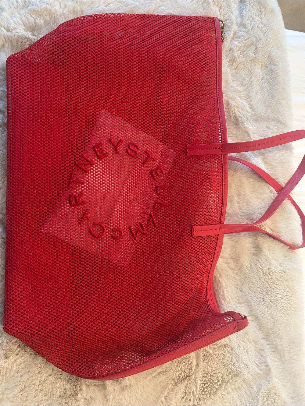 H&M x Stella McCartney Red Perforated Tote Bag